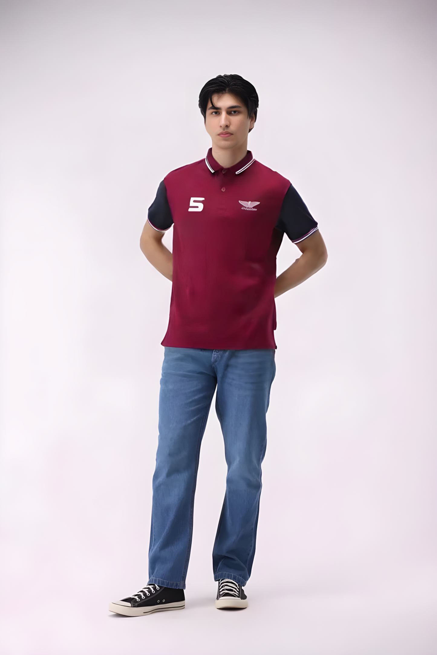 Maroon Cotton Polo T-Shirt for Men