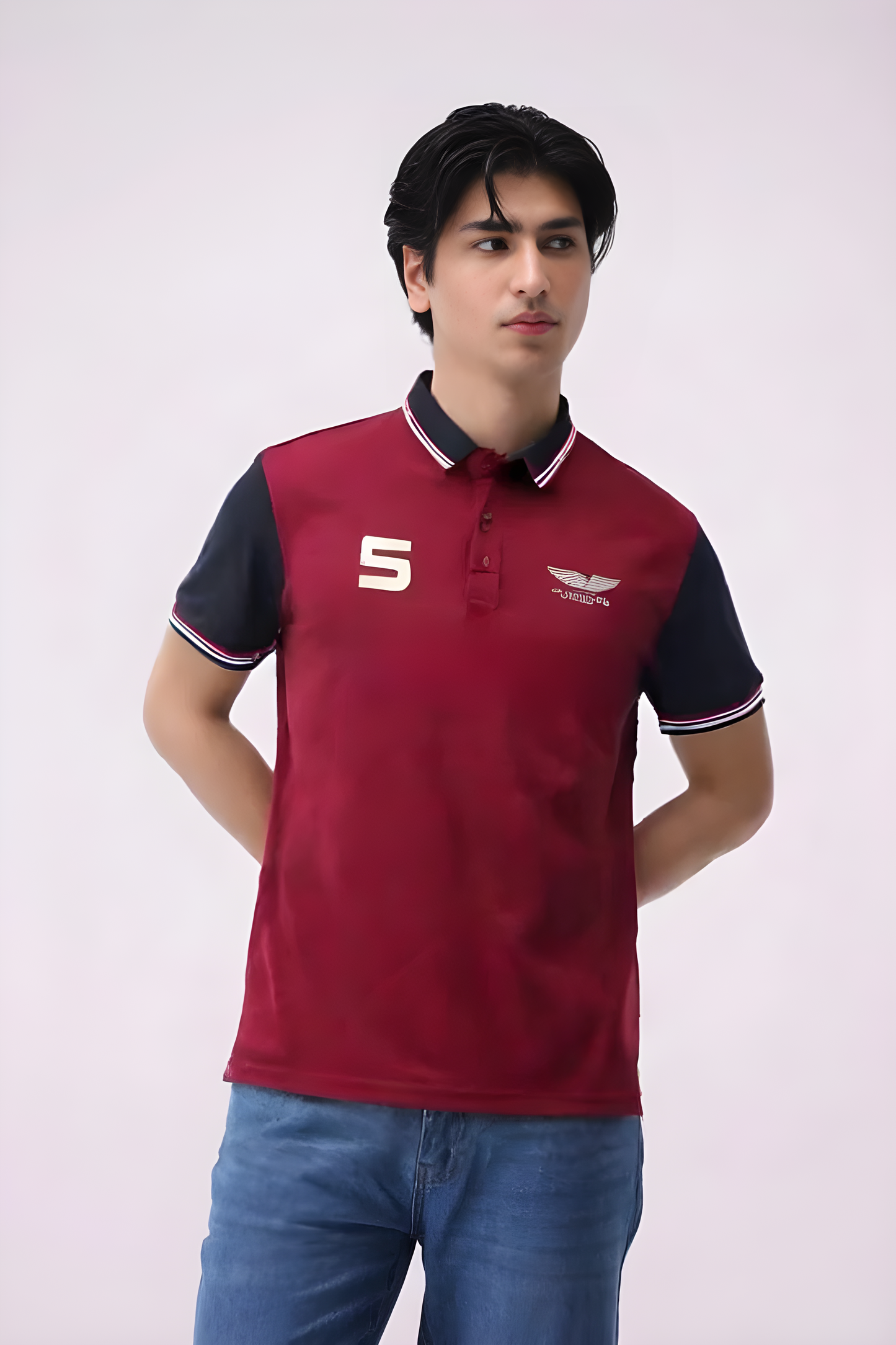 Maroon Cotton Polo T-Shirt for Men